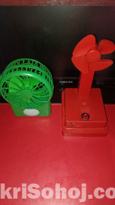 Rechargeable mini charger fan.